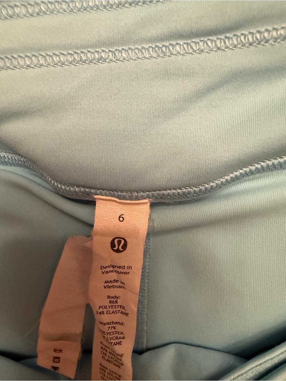 New Lululemon athletica Blue Pace Rival long skirt  Active Skort 6 - Picture 10 of 11
